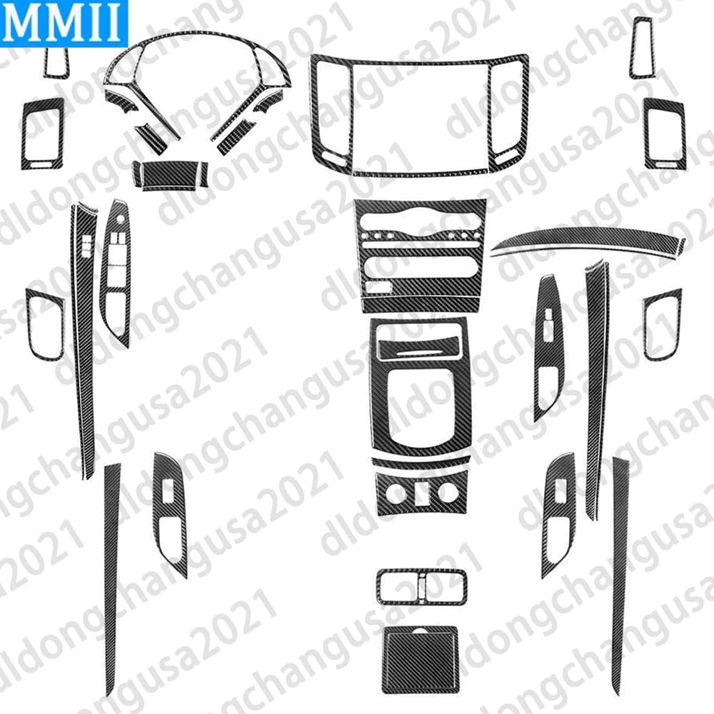 42 pezzi kit in vera fibra di carbonio copertura decorativa interna completa accessori auto decorazione adesivo per Infiniti G37 berlina 2010-2013