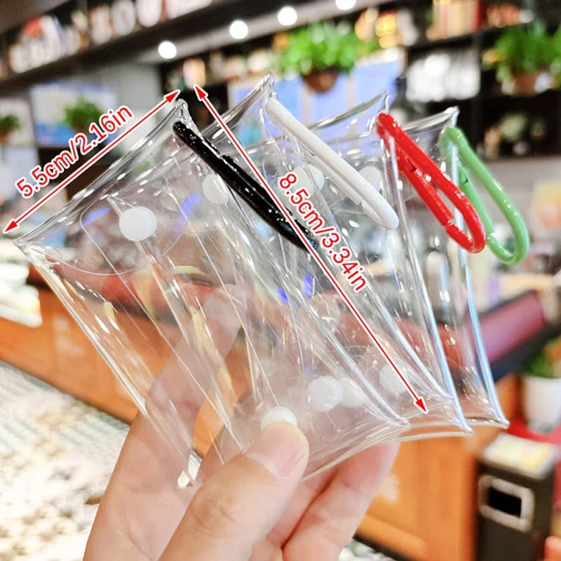 Coin Purse PVC Clear Mini Female Purses Women Kids Girls Key Lipstick Earphone Coin Storage Bags Wallet Pouch