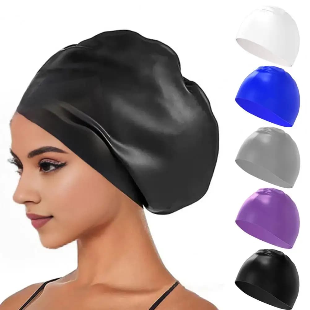 Swimming Cap Swim Hat Swim Cap for Adults High Elastic Waterproof Swimming Hat Non-slip Hair Protection Cover for Comfortable