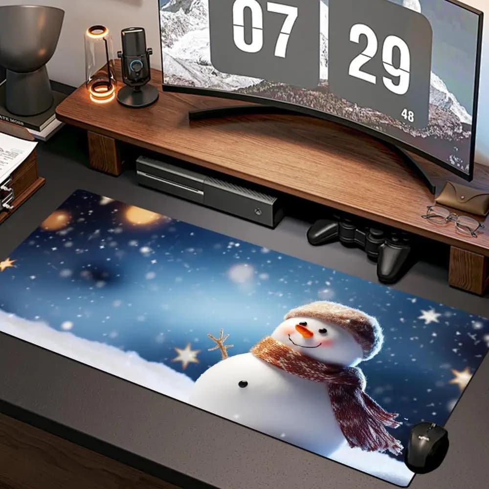 Tappetino per mouse Snowman Mouse Pad New Computer Home Mousepad XXL Tappetini da scrivania in gomma naturale Accessori da gioco antiscivolo per ufficio