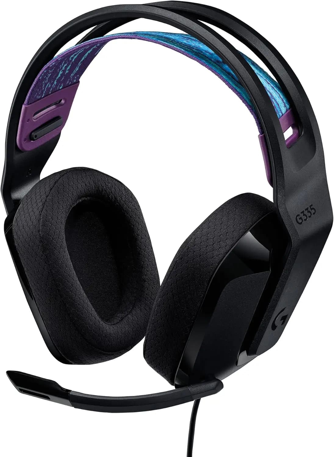 Cuffie da Gaming Cablate con Microfono Silenziabile, Cuscinetti in Memory Foam, Leggere, Compatibili con PC, PS, Xbox, Switch - Nero
