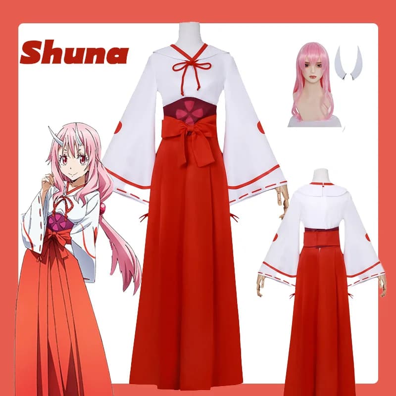 Shuna Anime Quella volta mi sono reincarnato come un costume cosplay di melma Carnevale Gioco di ruolo costumizzato