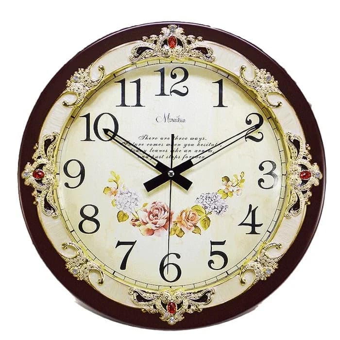 Fashionable antique quartz watch in European style with large silent pastoral wall in European style, simple and modern creative watch
