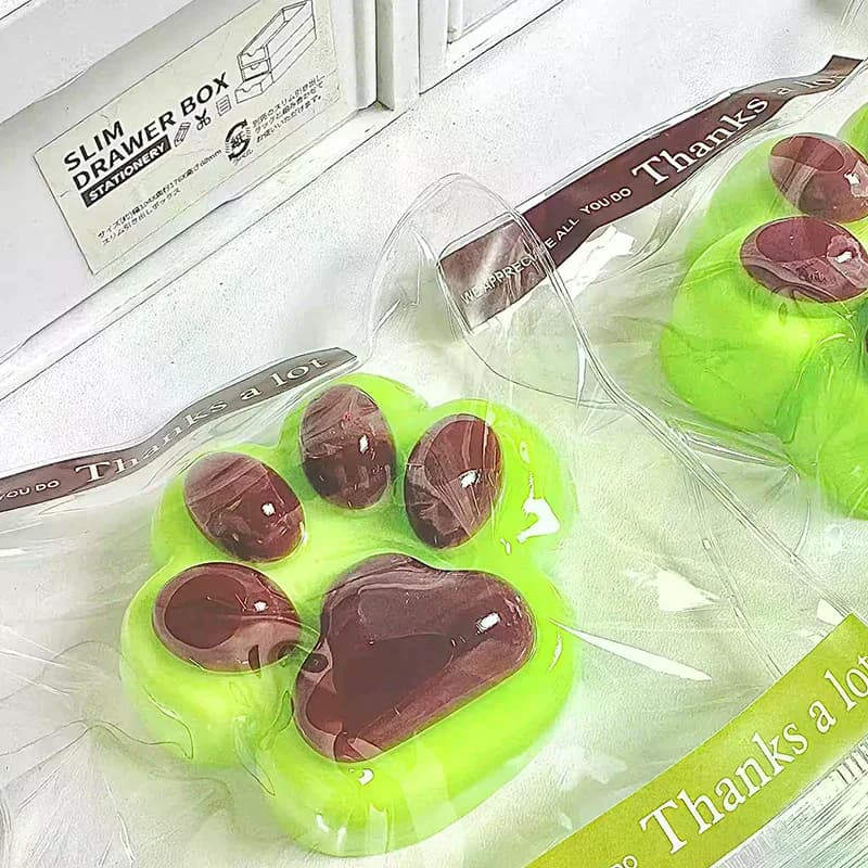 Kawaii Ultra Soft Silicone Chocolate Big Cat Claw Toy Slow Rebound Decompression Pinching Toy Reduce Stress Kids Toys Gifts