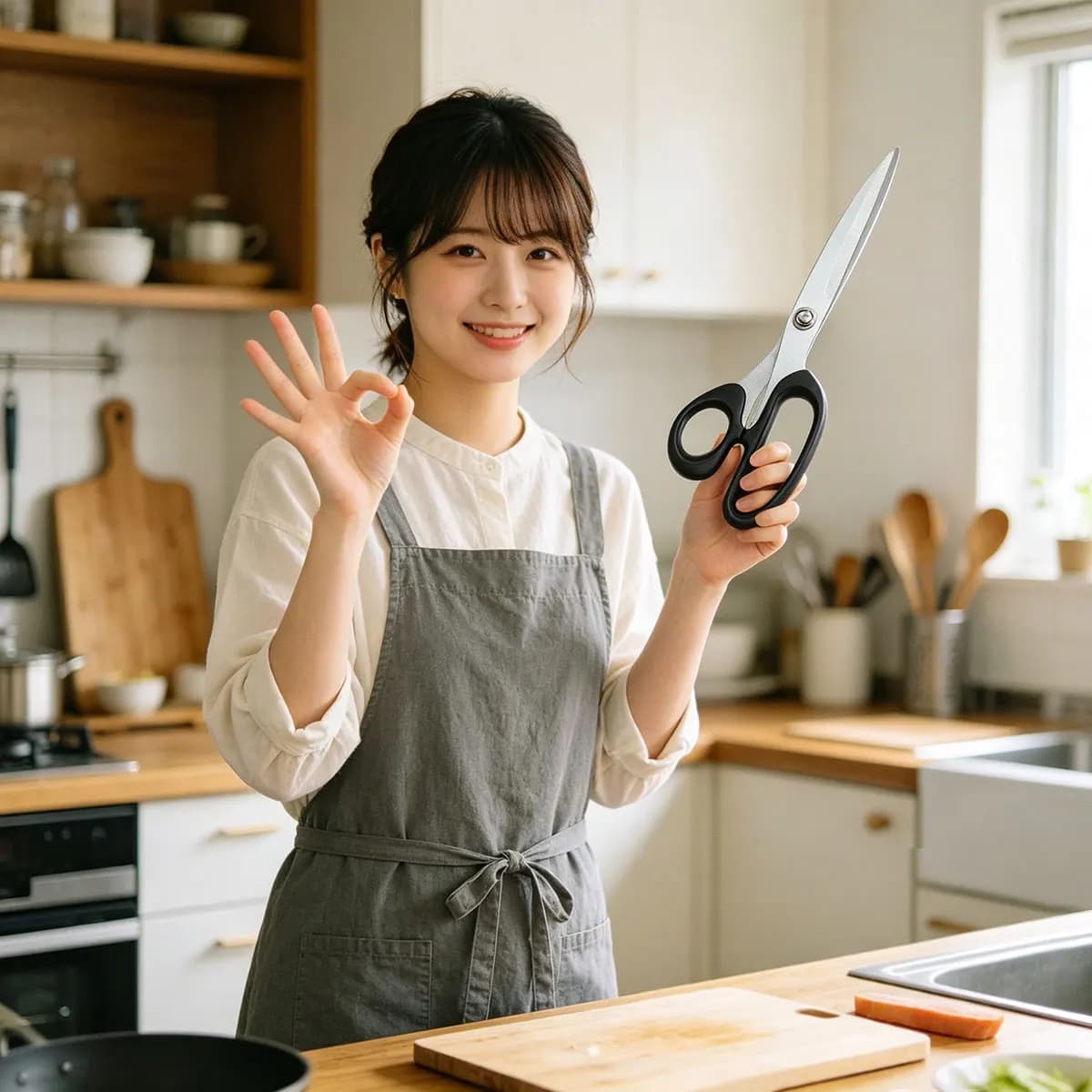 Stainless Steel Grill Shear Multifunctional Barbecue Scissors Food Vegetable Meat Scissor Kitchen Gadget Peferct for BBQ Camping