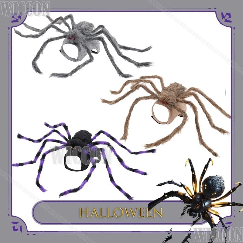 Halloween Spider Pet Divertente cane Gatto Vestito Anime Comic Con cane Gatto Halloween Spider Suit Festival dei fantasmi Vestito di carnevale per cani di grandi dimensioni