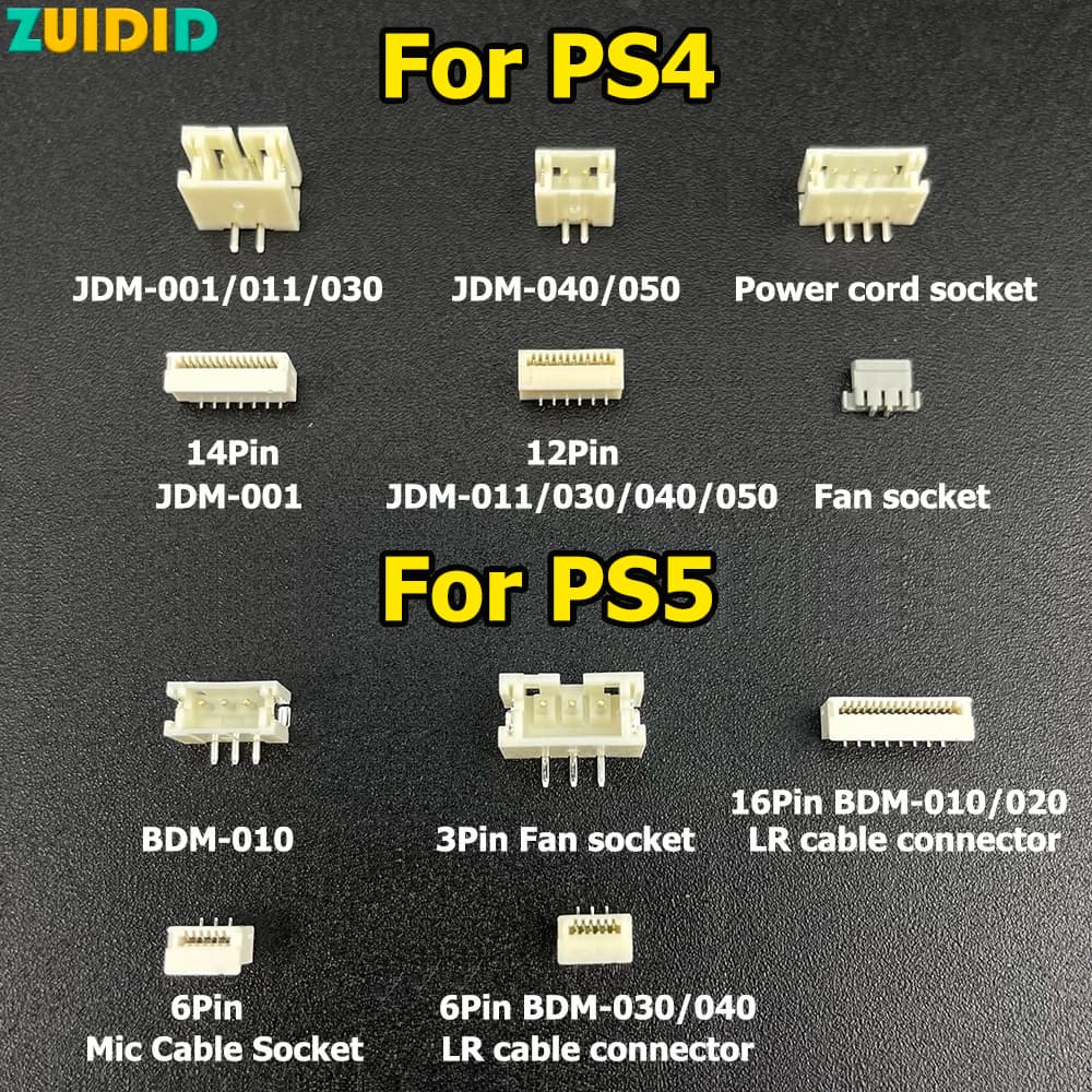 Per PS5 PS4 Maniglia Scheda Madre Ricarica Connettore Contatto Batteria/L2 R2 Presa Clip Contatto Nastro BDM-010 JDM-001 011 030 040
