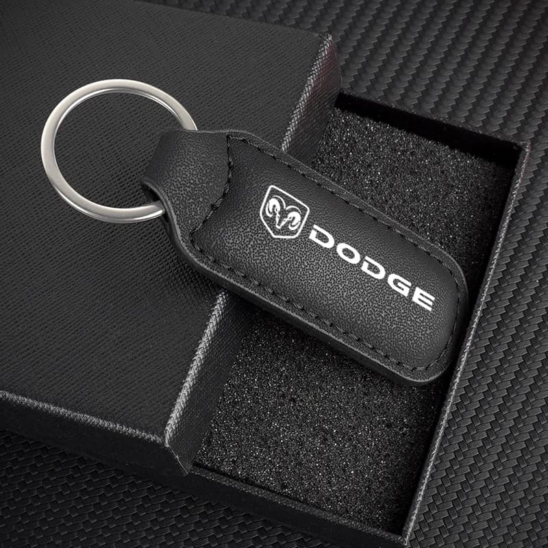 Leatner Car Keychain Key Chains Rings For Dodge Durango Ram 1500 Charger Caliber Journey Demon Nitro Challenger Auto Accessories