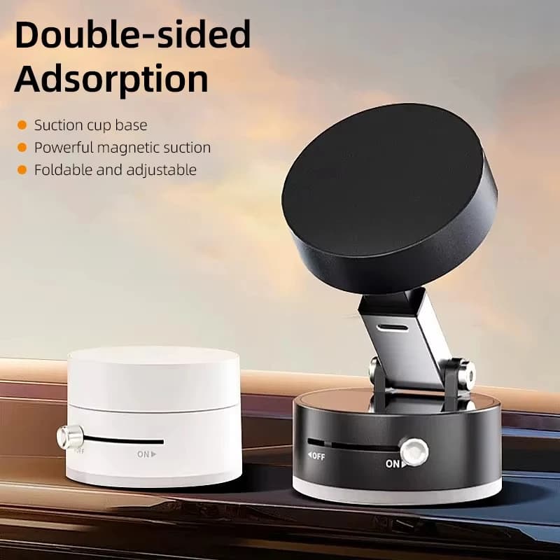 Suction Cup Magnetic For Magsafe Phone Holder Vacuum Suction Desktop Stand Car Bracket Portable Adjustable Angle Lazy Kickstand