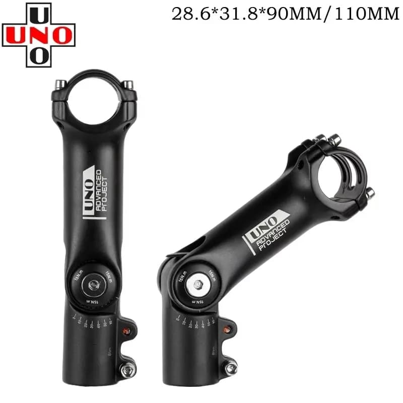 UNO Mountain Bike Attacco Manubrio Regolabile Riser In Lega di Alluminio Leggero 0-60 Gradi Attacco Manubrio 28.6mm * 31.8mm 90mm/110mmAccessori Bici