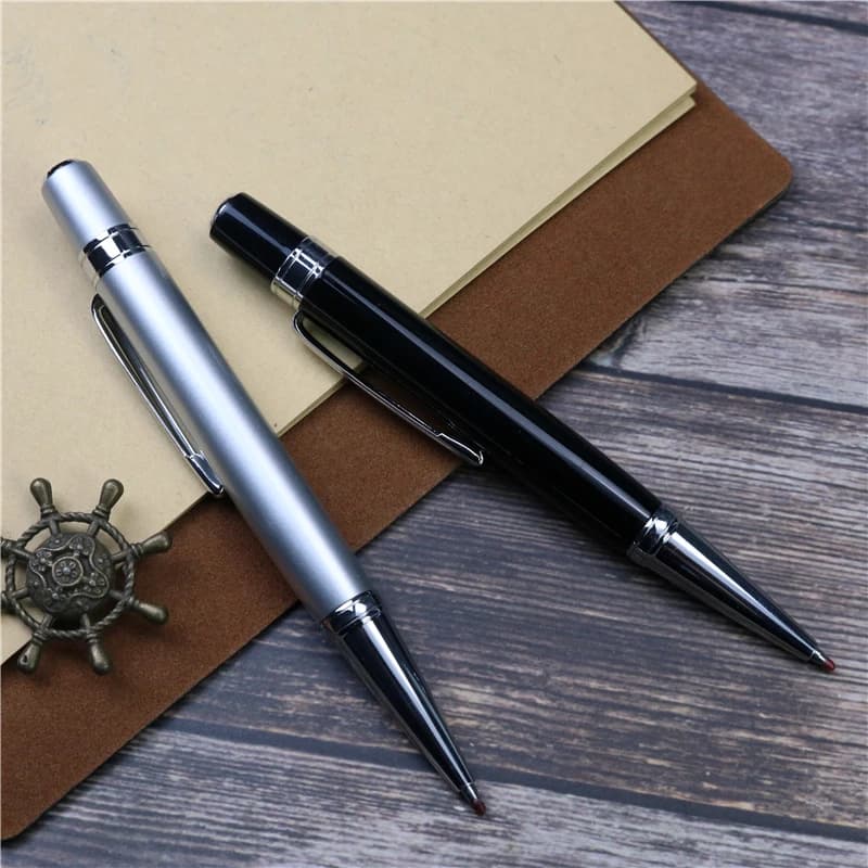 Full metal short signature Pen office writing roller Ball Pen Rotary Telescopic Portable Gel Pen 0.5mm Black Ink