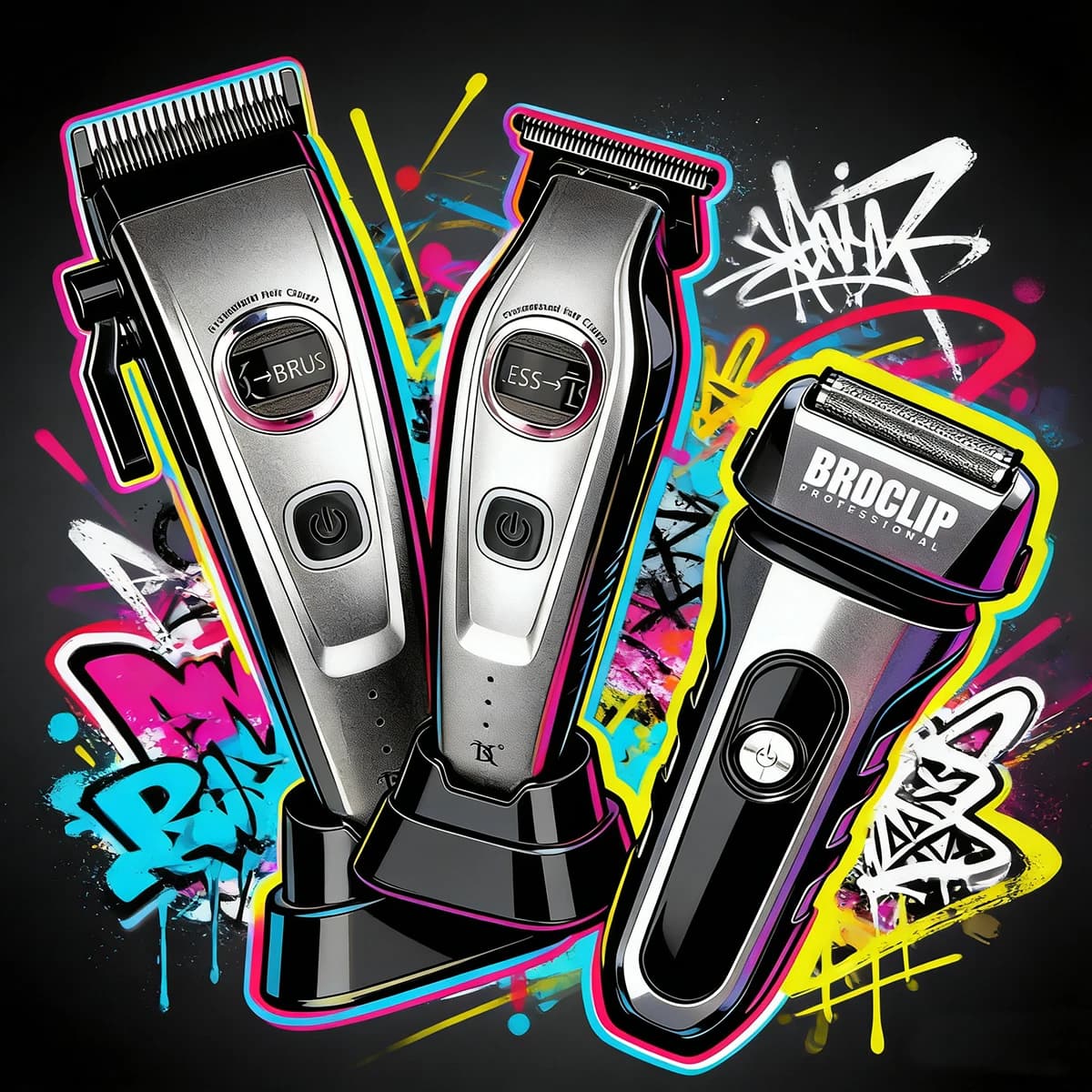 Professional 3 Lame DK Razor with Cutting Network, IPX, External Round Motor BRDCLIP 7500RPM, DLC for Barbieri