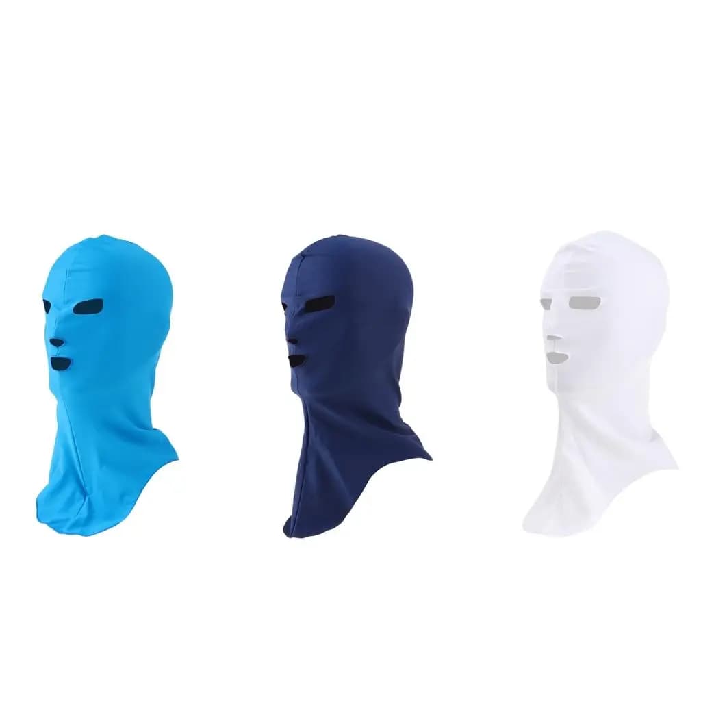 Swimming Equipment: Full Nylon Mask with Highly Elastic Hood for Underwater Fishing and Pool Activities