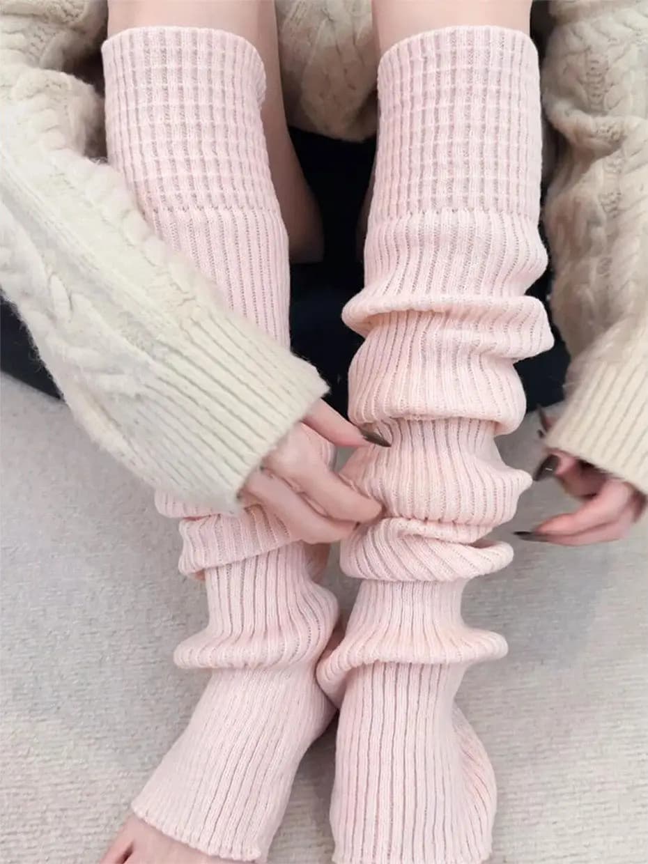 Leggings in Stile Coreano Rosa Nude, alla Moda e Caldi, Traspiranti e Confortevoli, Abbigliamento Femminile in Fibra di Poliestere