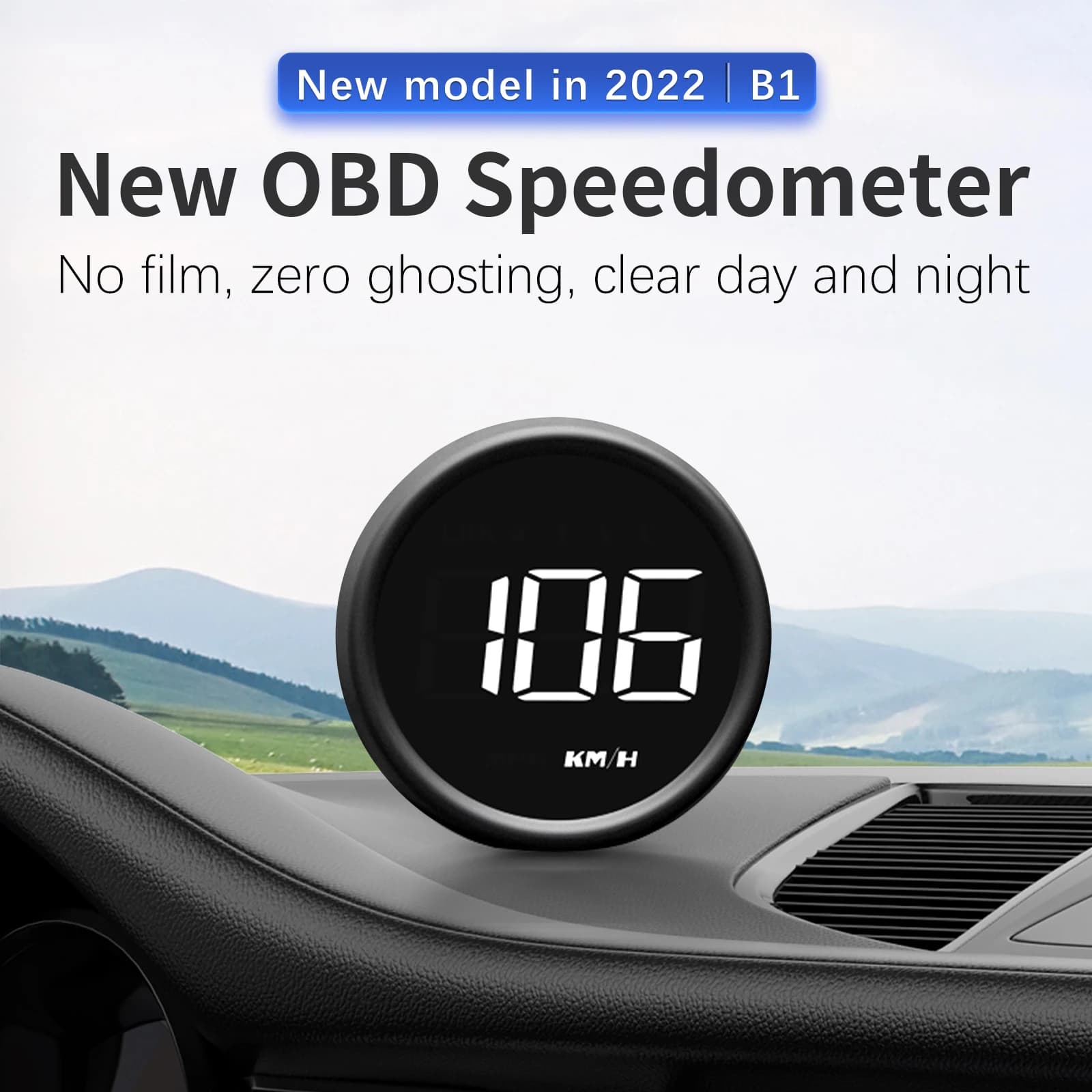 Nuovo B1 OBD2 HUD Car Head Up Display Proiettore Allarme EUOBD Auto Consumo Carburante Tachimetro Indicatore di Temperatura Dell'acqua Voltmetro