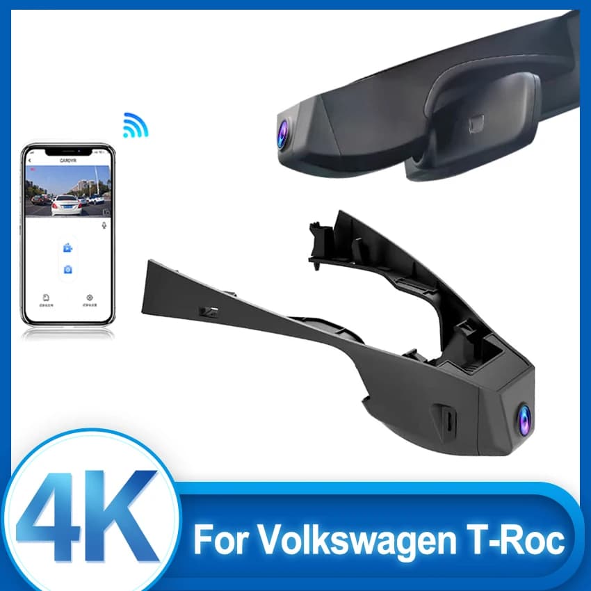 New Dash Cam 4K WiFi Plug and Play for Volkswagen VW T-Roc AC7 A11 2017-2021 2022 2023 2024 2025