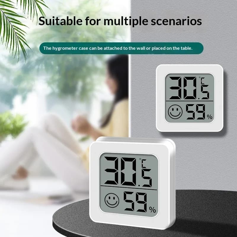 Set of 1/3 Mini Igrometers Digital LCD, Temperature and Humidity Meters for Interior, Weather Station