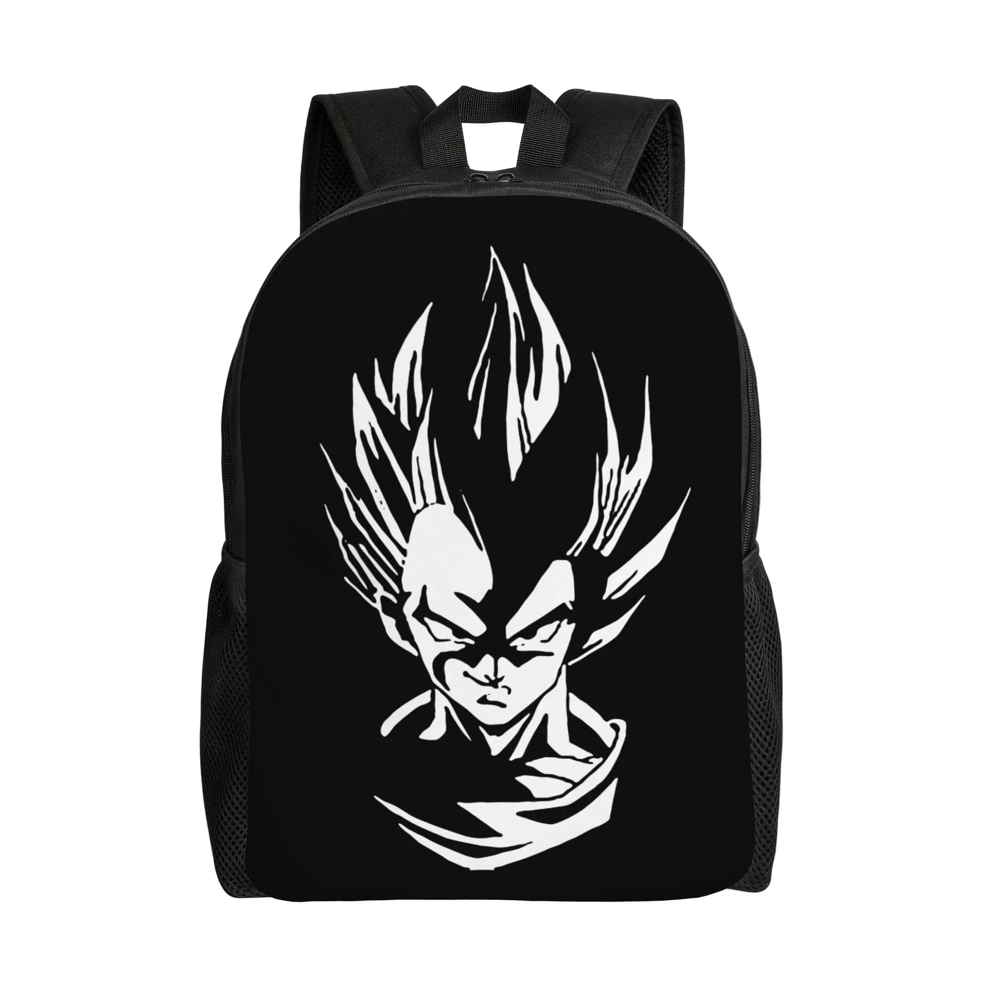 Zaino Dragon Ball alla moda per la scuola superiore, escursionismo, viaggi, borsa a tracolla per computer portatile Prince Vegeta Into Light, resistente