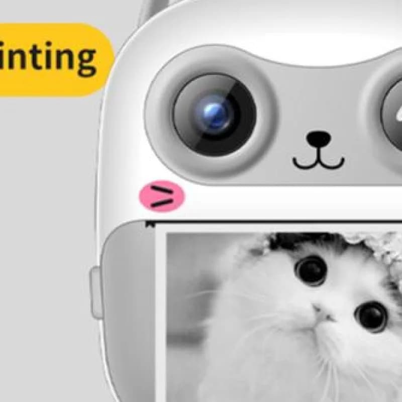 6 In 1 Cute Digital Camera Wireless Thermal Print Camera Type-C Rechargeable HD Photo Printing Camera Christmas Birthday Gifts
