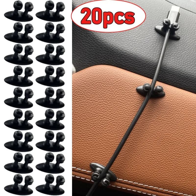 Sticky on Dashboard Cable Manager per Car Home Office caricabatterie per telefoni cellulari cavo linea Organizer morsetto morsetto supporto autoadesivo
