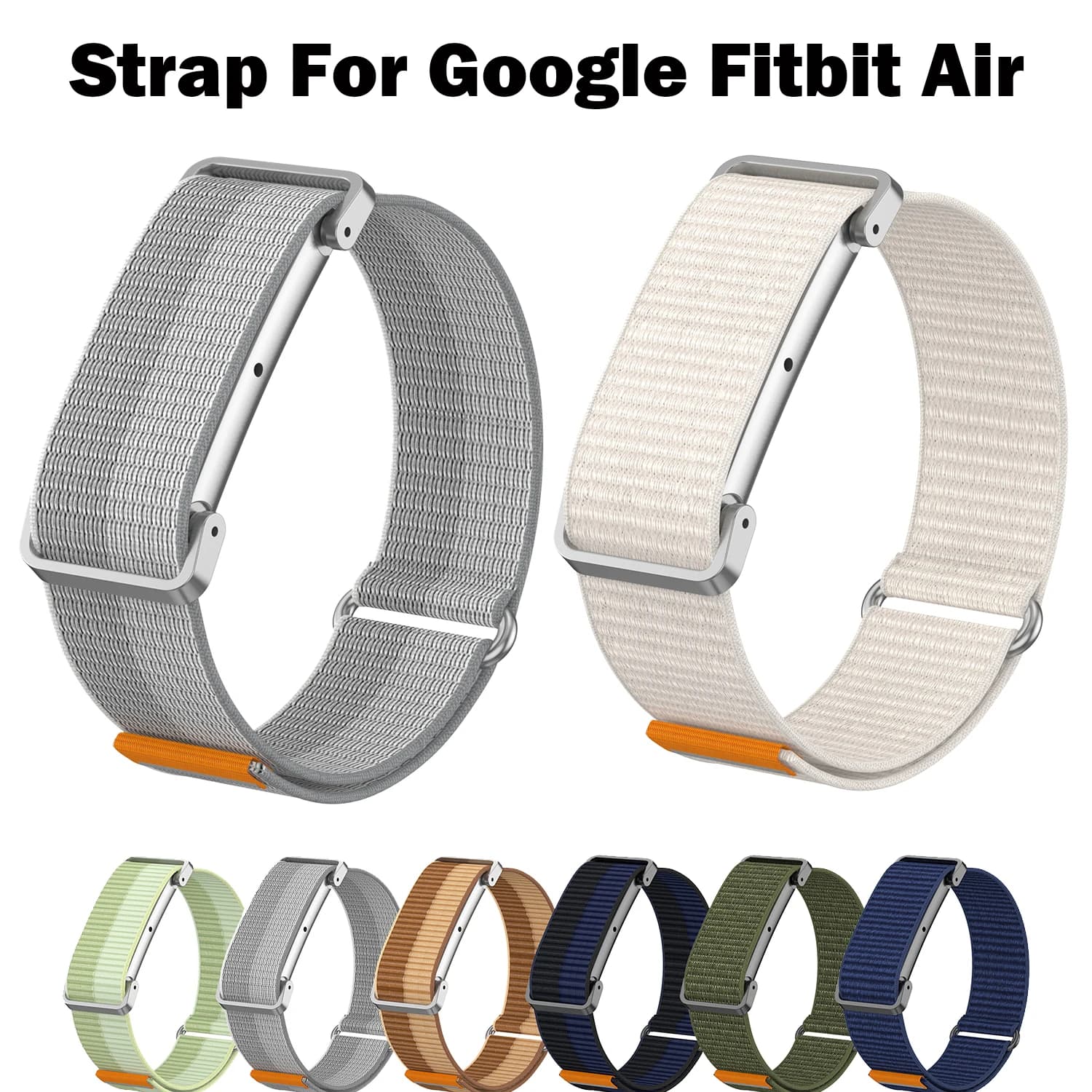 Nylon Loop Strap + Metal Case for Google Fitbit Air Soft Breathable Wristband Replacement Sport Strap for Fitbit Air Accessories
