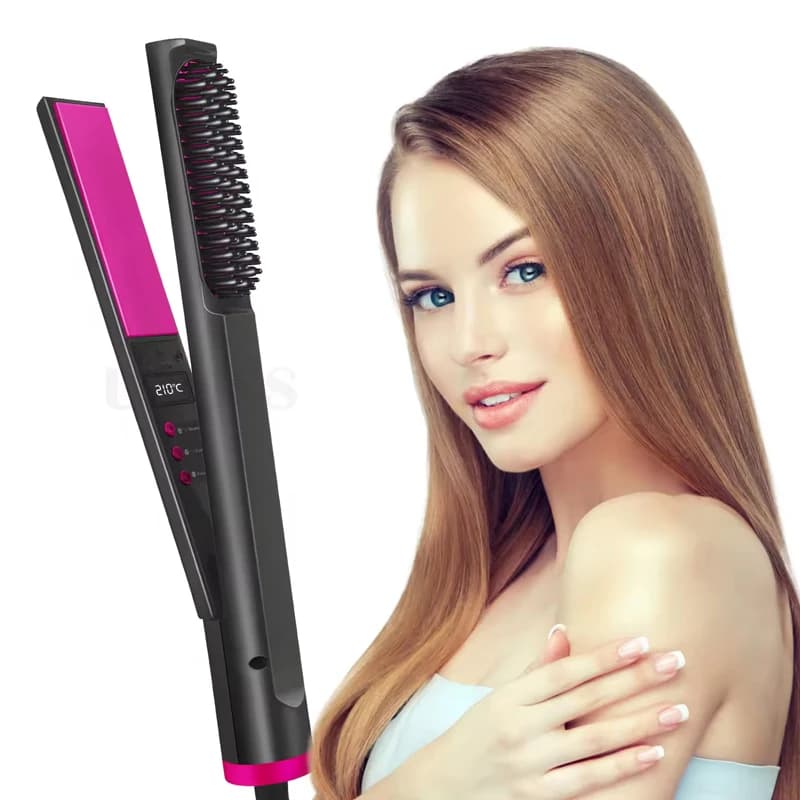Piastra Professionale per Capelli a Infrarossi e Vapore, Ferro Lisciante in Ceramica per Acconciature da Salone