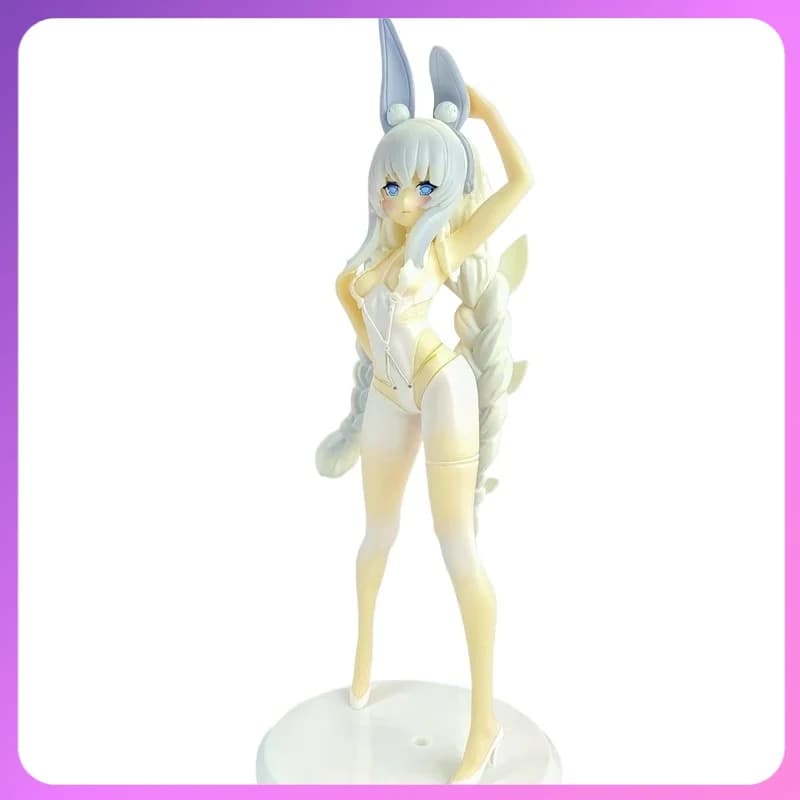 Azur Lane Le Malin - Action Figure Coniglio Bianco Pigro (Bunny Girl) 26cm, Modellino Anime da Collezione in Scatola, Decorazione da Scrivania per Appassionati di Anime