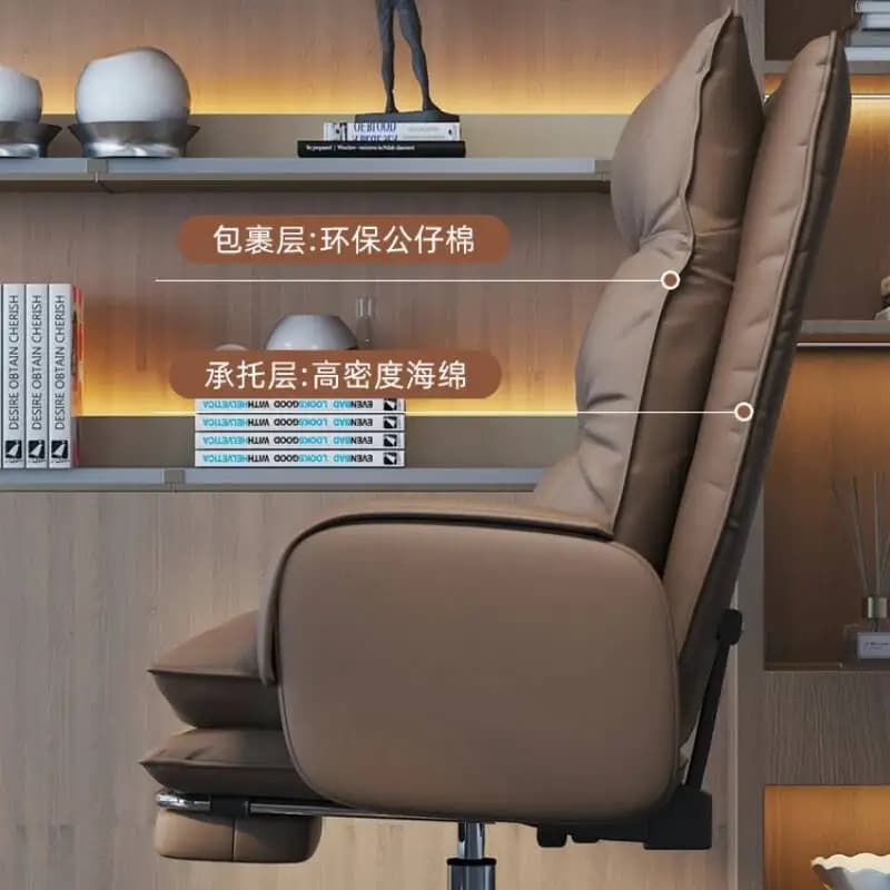 Sedia da Soggiorno con Ruote, Poltrona Relax, Sedia da Gaming, Sedia da Ufficio, Poltrona Ergonomica Reclinabile, Arredamento