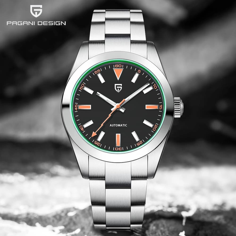 PAGANI DESIGN Orologio da uomo Nuovi orologi da polso meccanici Orologio automatico di lusso superiore per uomo Orologio subacqueo con specchio in zaffiro Regalo sportivo