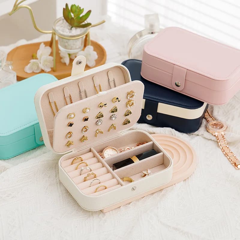 Leather Travel Laptop, Jewelry Organizer, Earrings Display, Necklaces and Rings