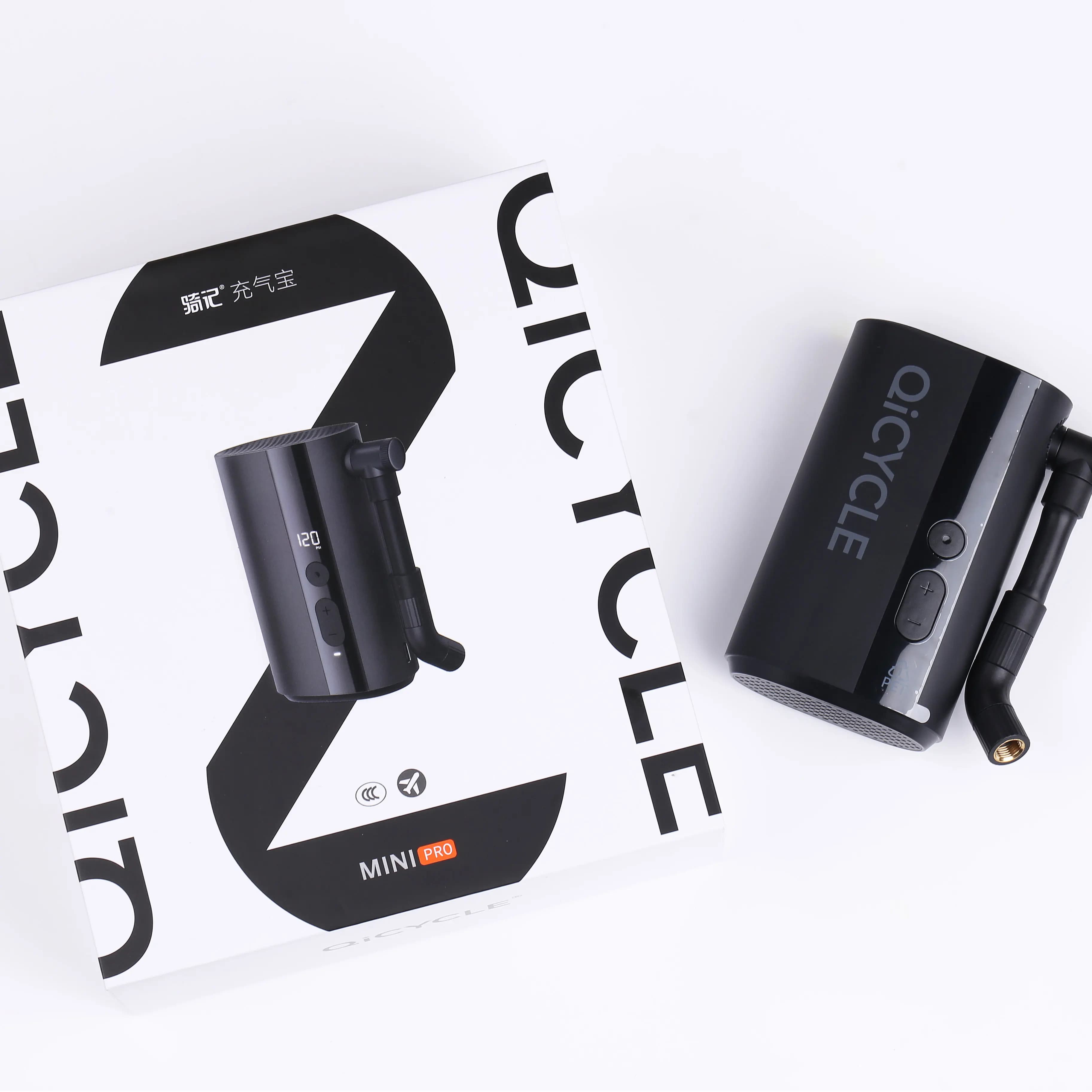 Pompa elettrica portatile QICYCLE MiniPro per bici da strada, mountain bike, bici pieghevoli Brompton