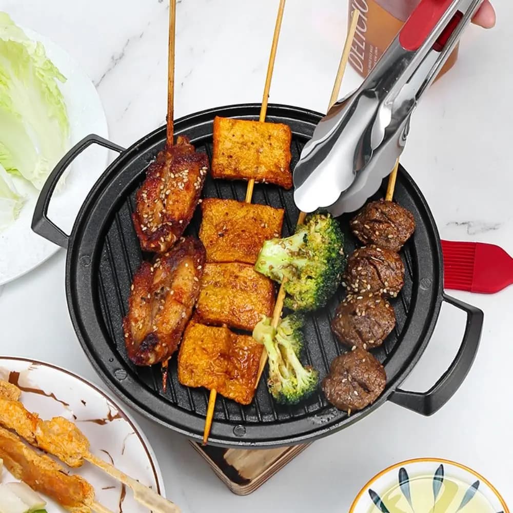 Roasting Meat Tools Detachable Japanese Alcohol Stove Non-stick Portable Mini Barbecue Stove BBQ Plate Outdoor