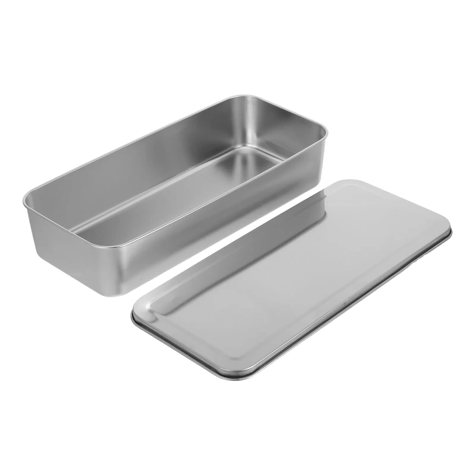 Contenitori per Alimenti in Acciaio Inossidabile con Coperchio, Impilabili, Lavabili in Lavastoviglie, Sigillatura Ermetica per Preparazione Pasti, Carne, Formaggio, Bacon, Congelatore