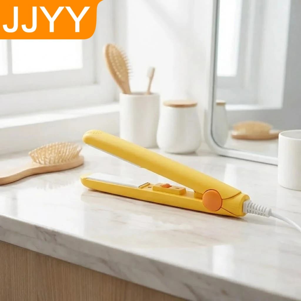 Mini Ferro Arricciacapelli Elettrico 2-in-1: Strumento di Styling per Capelli Lisci e Ricci, Frangia e Bellezza