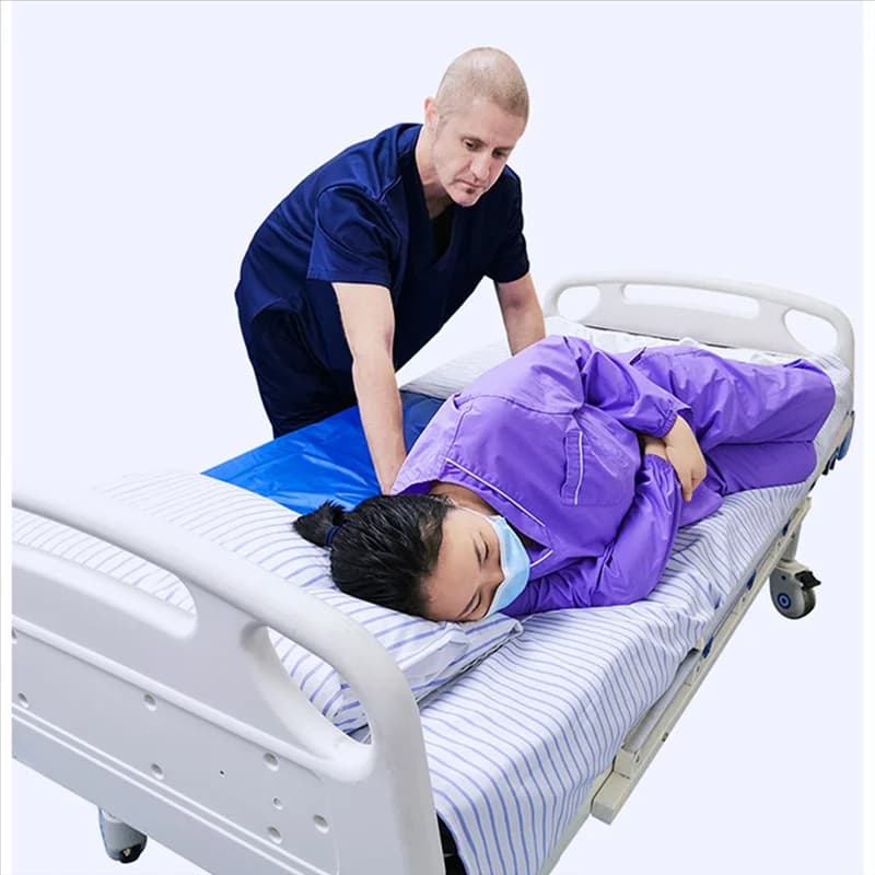 140X68 cm Lenzuolo scorrevole per anziani Trasferimento Panno per letto per aiutare il paziente in movimento e disabili per la cura quotidiana della famiglia-B61B
