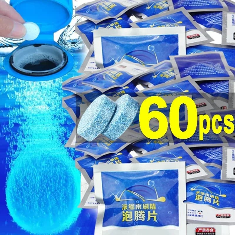 Tergicristallo per auto Detergente solido Compresse effervescenti Pulizia Detergente universale per lavaggio polvere d'acqua per vetri per finestre del parabrezza