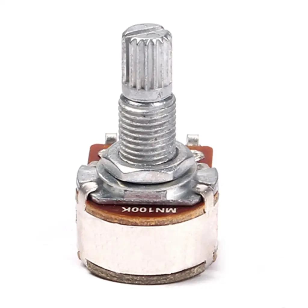 Guitar Bass Pot Dual Deck Knurled 18mm Shaft Volume Potentiometer for Ukulele Mandolin Pedal Board Audio