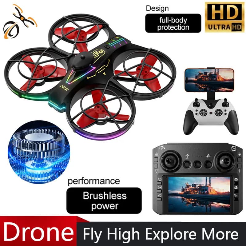 RH830 RC Professional Drone 4K HD Aerial Photography Laser Obstacle Avoidance Aircraft Remote LED Lights Quadcopter Gift toys