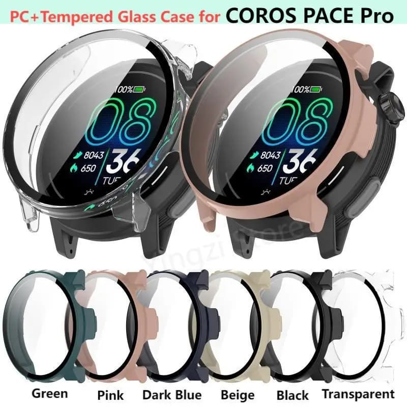 Custodia in vetro temperato per Coros Pace Pro Smart Watch Custodia protettiva Paraurti COROS PACE Pro Protezione schermo Accessori Shell