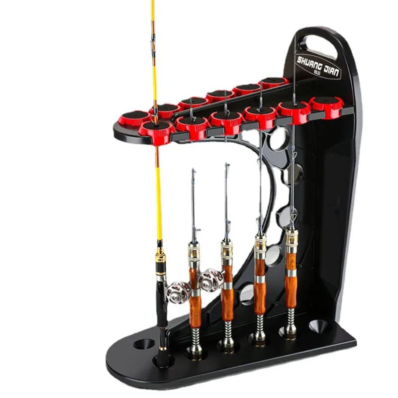 12 griglie espositore per canna da pesca a forma di C portaoggetti per canna da richiamo porta canna da pesca per yacht per nave interna con 360 ° Baionetta girevole