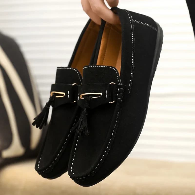 Mocassini Estivi da Uomo in Finta Pelle Scamosciata, Scarpe Casual Comode e Traspiranti, Slip-on, Scarpe da Guida