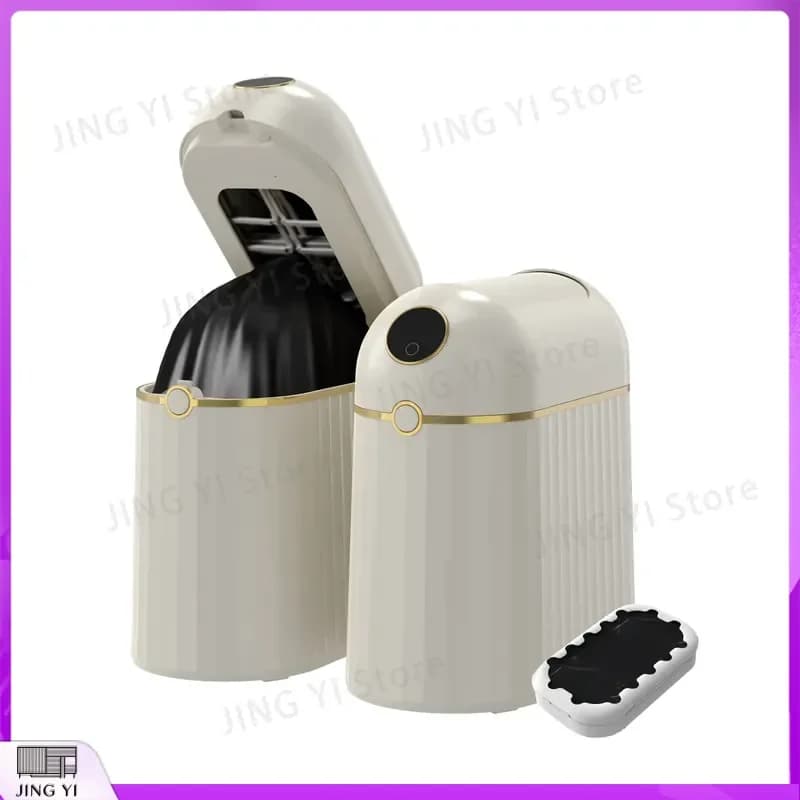 Smart Sensor Trash Can 10L Automatic Lid No Touch Odor Control Self Sealing Bag Change Rechargeable Waste Bin for Home