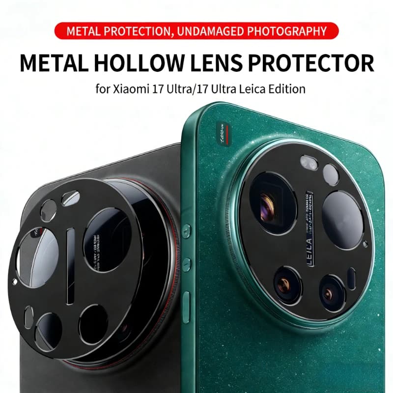 1-2 Pieces Protection for Camera Lens Black Aluminum Rear for Xiaomi 17 Ultra 15, Protective Ring for Screen