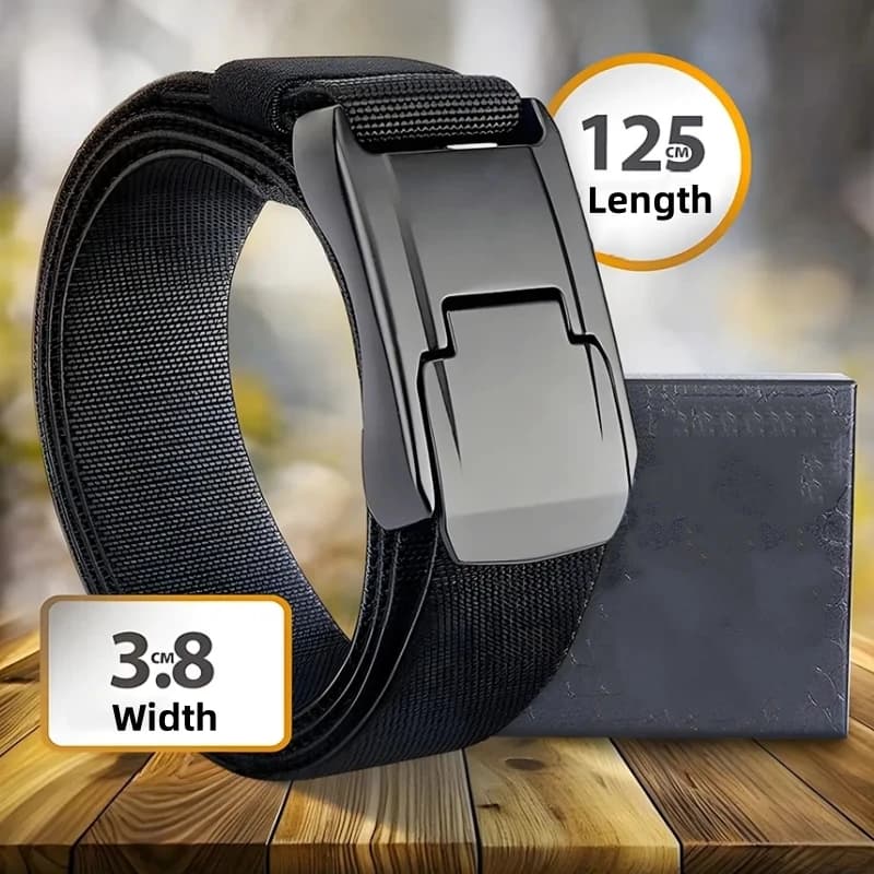 2026 Nuova cintura elasticizzata per uomo e donna Fibbia rigida a sgancio rapido Cintura elastica unisex in vero nylon resistente Cintura da lavoro