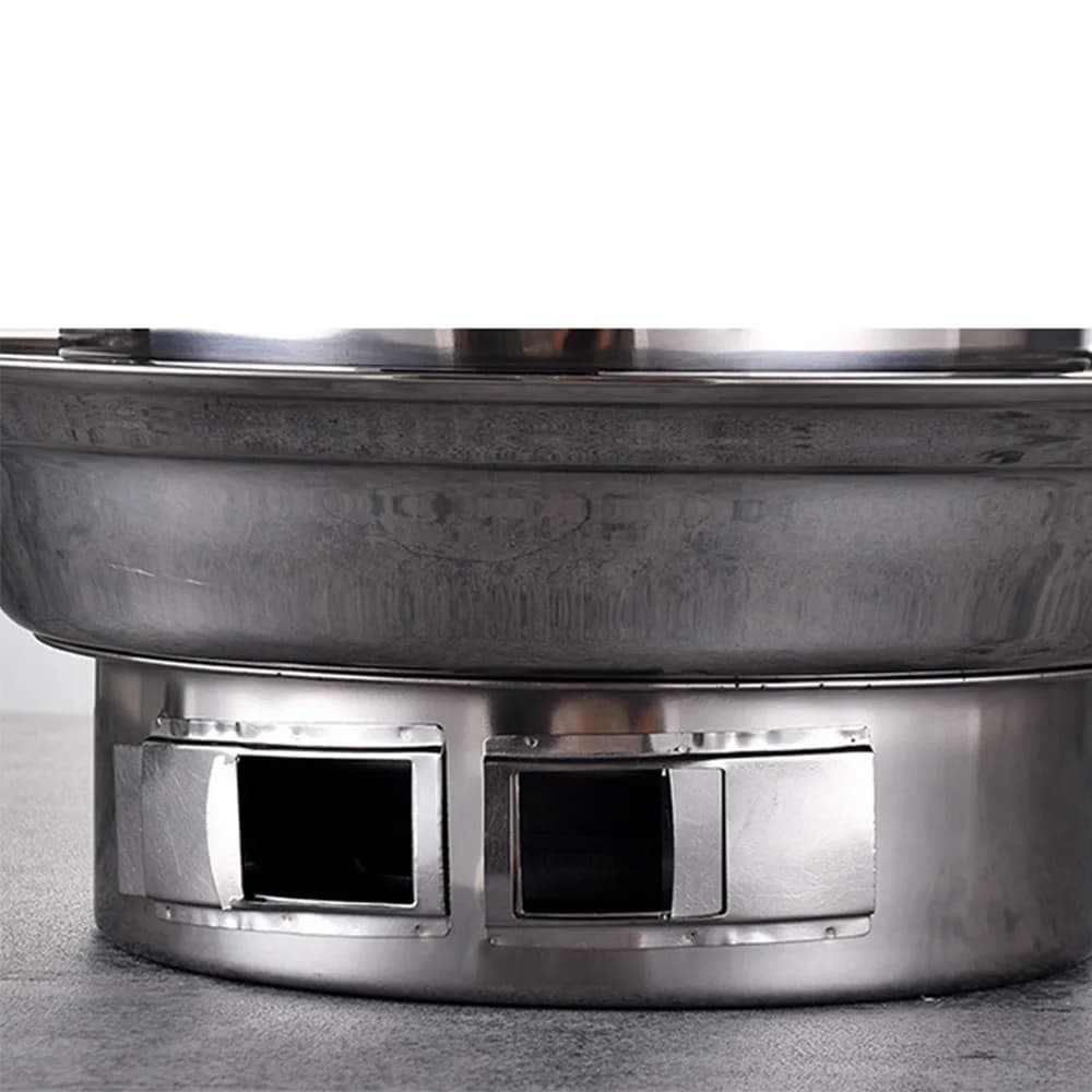 Portable Non-stick Grill Barbecue Machine Hot pot Charcoal Stainless Steel Tray Grills Charcoal Stove for Outdoor Camping BBQ
