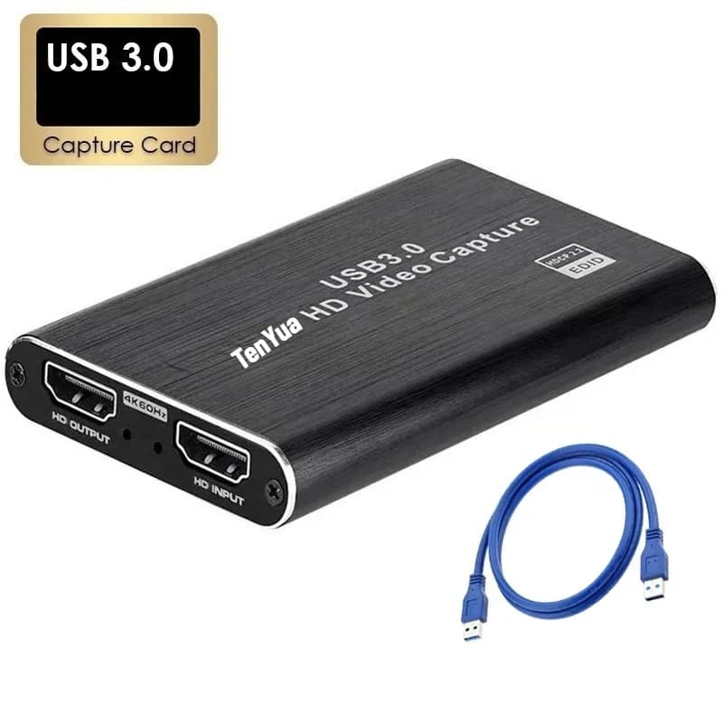 Scheda di acquisizione video USB 3.0 4K HD compatibile 1080P 60Hz Videoregistratore HD Grabber per PS4 OBS Registrazione di giochi Streaming live
