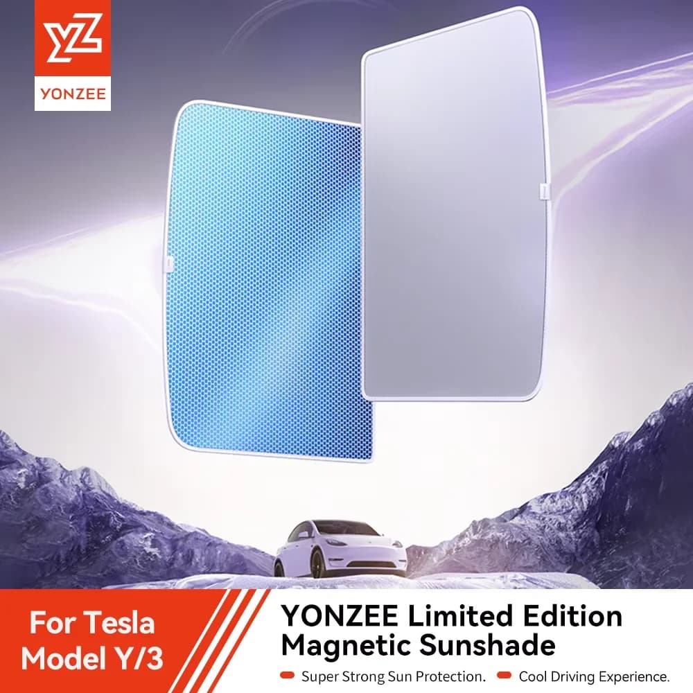 YZ Per Tesla Highland Model 3 Model Y 2025 2026 Starship Ice Frost Parasole a Nido d'Ape per Vetro Anteriore Posteriore Tetto Apribile