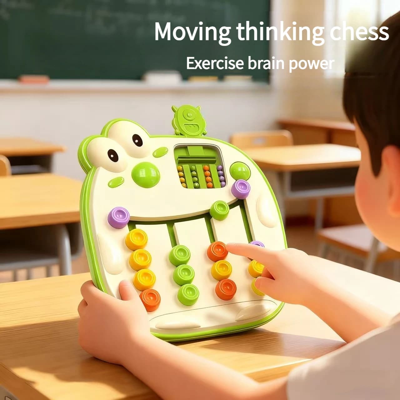 Gioco da Tavolo Educativo per la Prima Infanzia, Gioco di Scacchi con Animali Cartoon a Quattro Colori, Giocattolo per Bambini per lo Sviluppo del Pensiero Logico e l'Allenamento Cerebrale