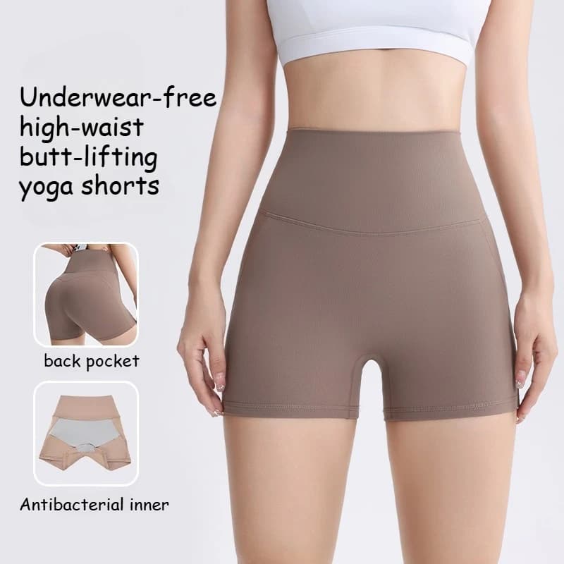 Women's Sports Underwear-free Shorts High Waist Cycling Running Workout Pants Breathable Quick Drying Yoga Gym Fitness Pants