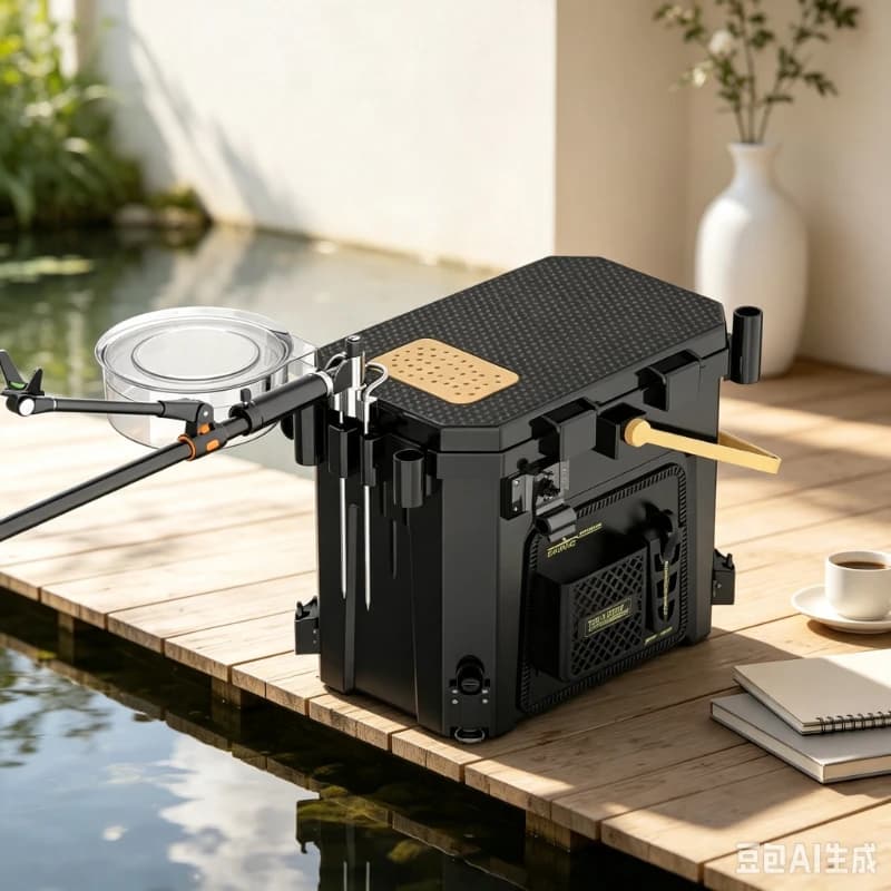 Minimalist Plastic Fishing Bait Bucket with Handle and Seat Lid Portable Live Fish Container Heavy Duty Outdoor Tackle Box